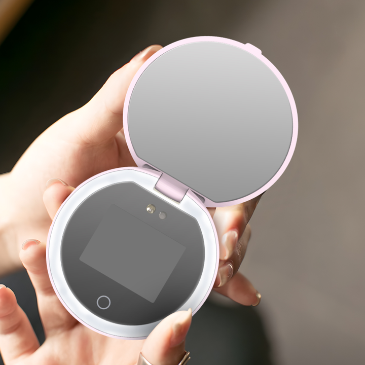 Intelligent Compact UV Camera Mirror Protector Skin Sunscreen Test LED Makeup Mirror