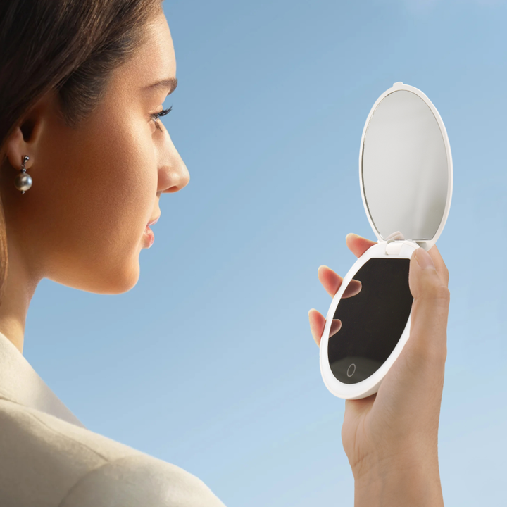 Intelligent Compact UV Camera Mirror Protector Skin Sunscreen Test LED Makeup Mirror