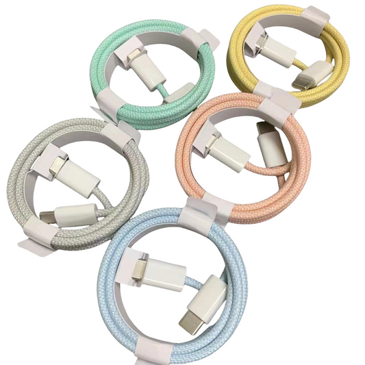 Multi Colored Braided Type C to IPh PD Data Cable for iPhone 14 Pro Max 60W Nylon Cables for iPhone 11 12 13 Plus Mini Colorful
