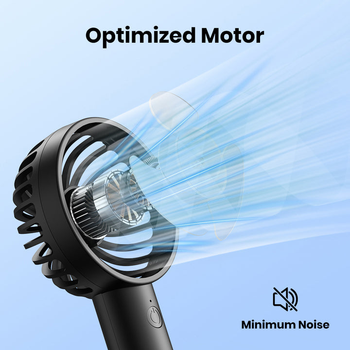 K13 1200mAh Portable Mini Hand Fan USB Rechargeable Personal Cooling Handheld Fan for Office Travel Outdoor